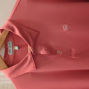 Peter Millar Performance Jersey Golf Polo, Pink, XL